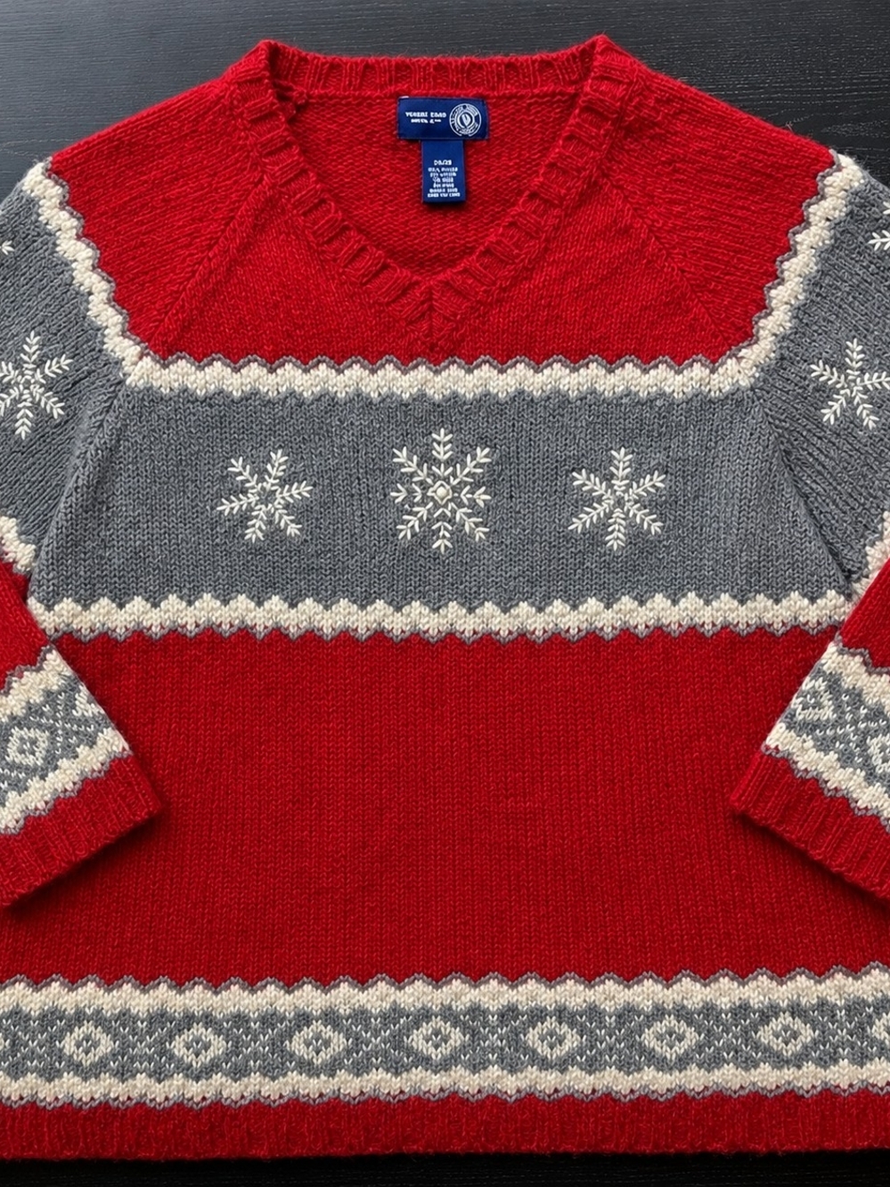 Vintage Venezia Jeans 26/28 Snowflake Nordic Sweater Wool Mohair Plus Size